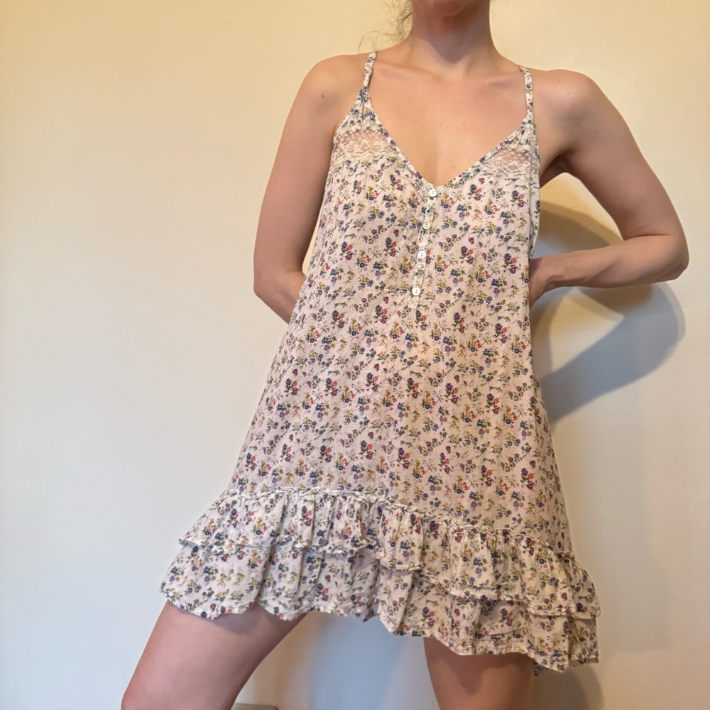 Cotton floral ruffle sundress